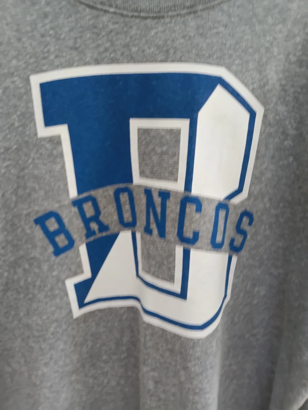League Boise State Broncos Gray Men's NCAA Vintage Sweatshirt Size Medium